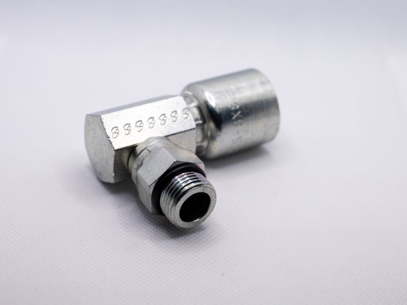 A08Z-R68 (1/2" Hose X 1/2" ORB Male Swivel 90 Fitting 1AA8SBB8) Equal to 08ZR68 - Z Series Interchange