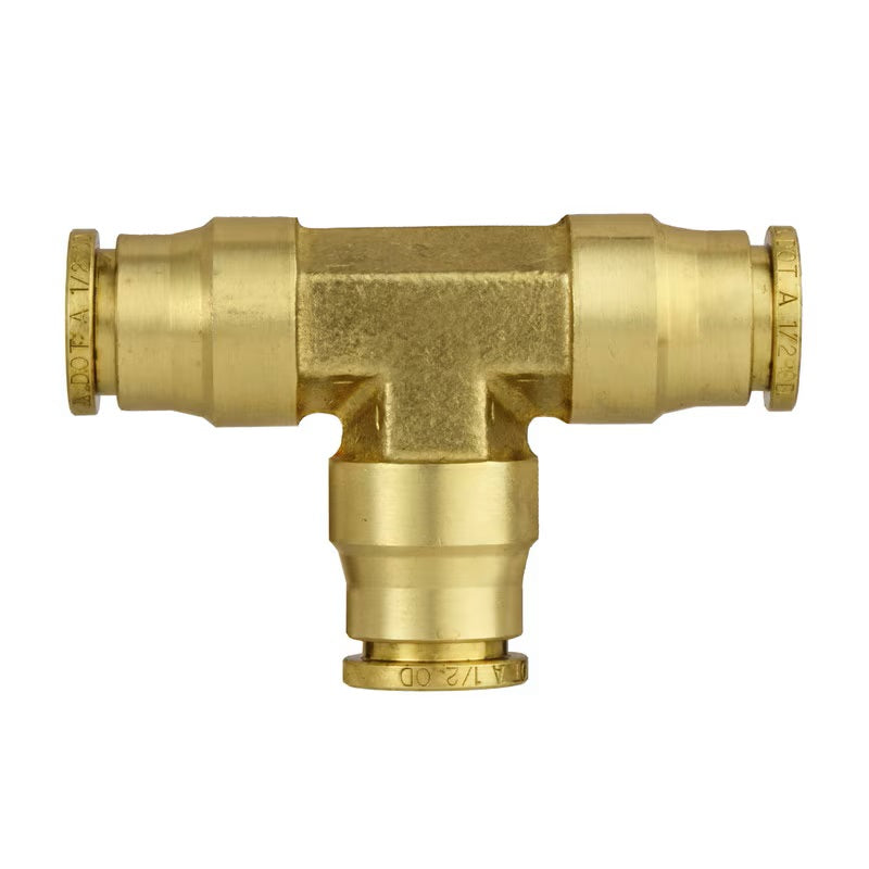 DOT Push-To-Connect - Union Tee - Brass (D1164)