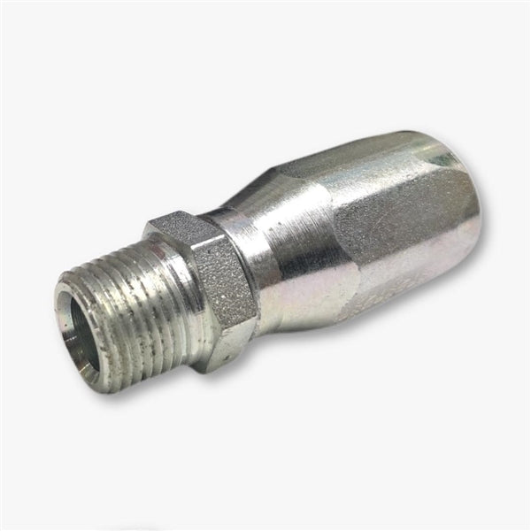 100R5 Reusable Hydraulic Fitting 12X12 MP (5/8" Hose x 3/4 Male Pipe)